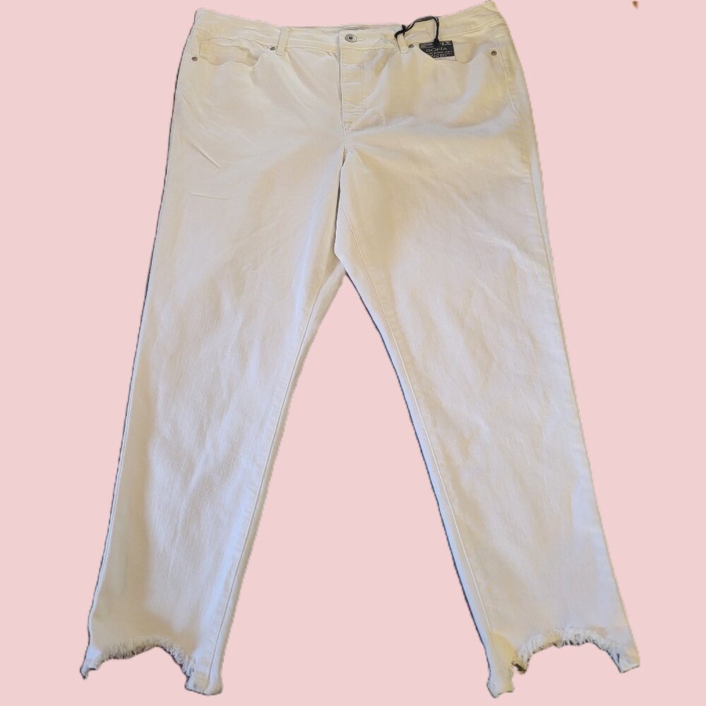 Sofia Vergara High Waist Ankle Jeans Size 18 White Jeans NWT